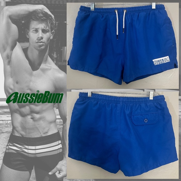Aussiebum Swim Trunks Large Gently worn 100% polyester Elastic waist - Picture 1 of 5